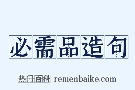 必需品造句是什么意思的图片